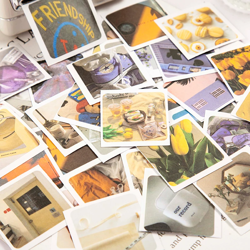 

Yoofun 30 шт. эстетические наклейки, книга для скрапбукинга, альбома, дневника, этикетки, материал, цветок, декоративная бумага, «сделай сам», мил...