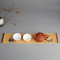 bamboo tea coaster anti scalding placemat waterproof tea pot pad table decor tea cup mat traditional chinese tearoom accessories