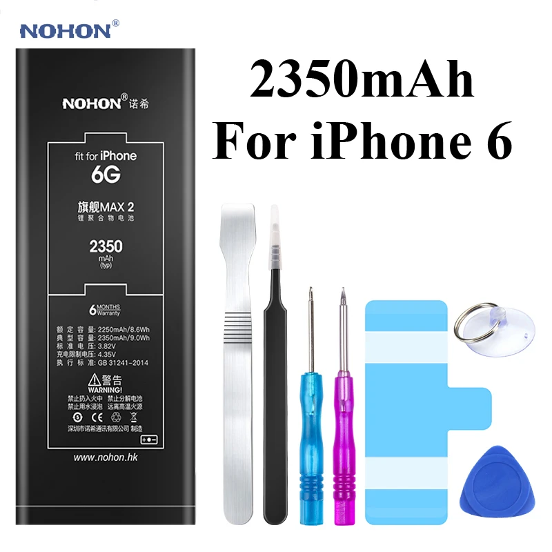 Nohon батарея для Apple iPhone 6 Plus P 1810 3480mAh встроенный телефон литий полимерные батареи