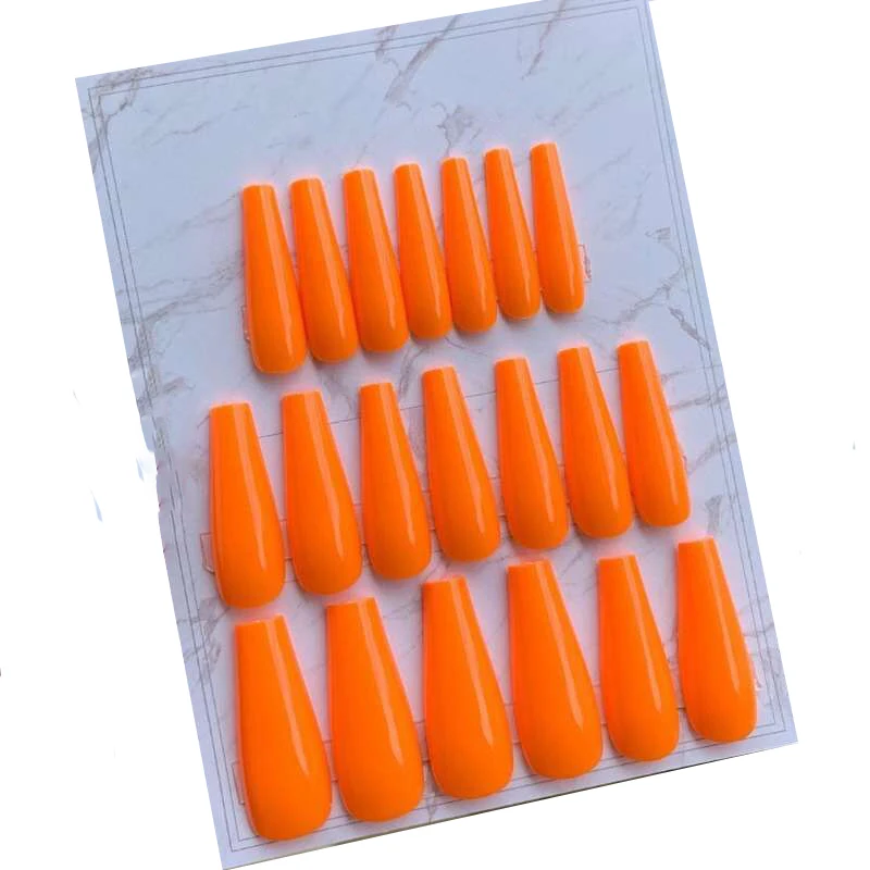 

24pcs Professional Fake Nails Long Ballerina Acrylic Nail Tips Press On Nails Full Cover Manicure Beauty Tools