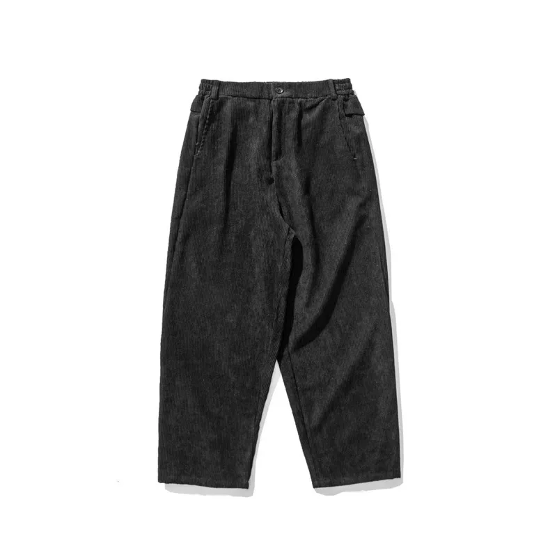 

Autumn Corduroy Pants Men's Fashion Retro Casual Pants Men Streetwear Wild Loose Hip-hop Straight Wide-leg Pants Mens M-2XL