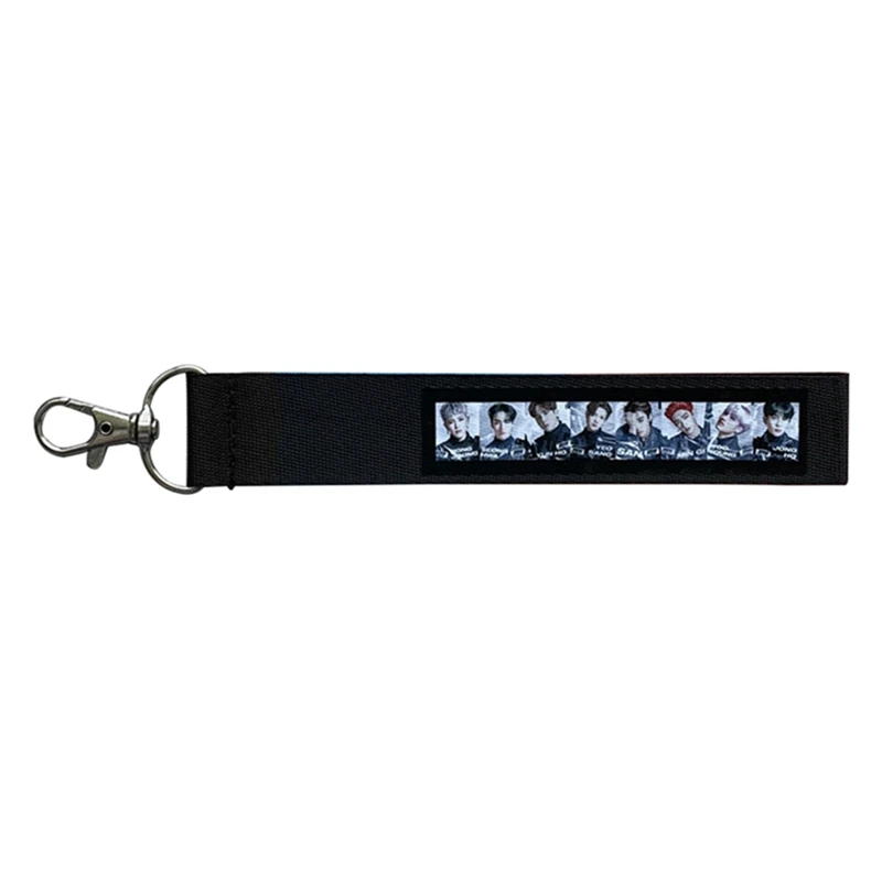 

Kpop Ateez Square Lanyard Keychain Mobile Phone Hang Rope Key Chains Keyring Kpop ATEEZ Pendant High Quality New Arrivals