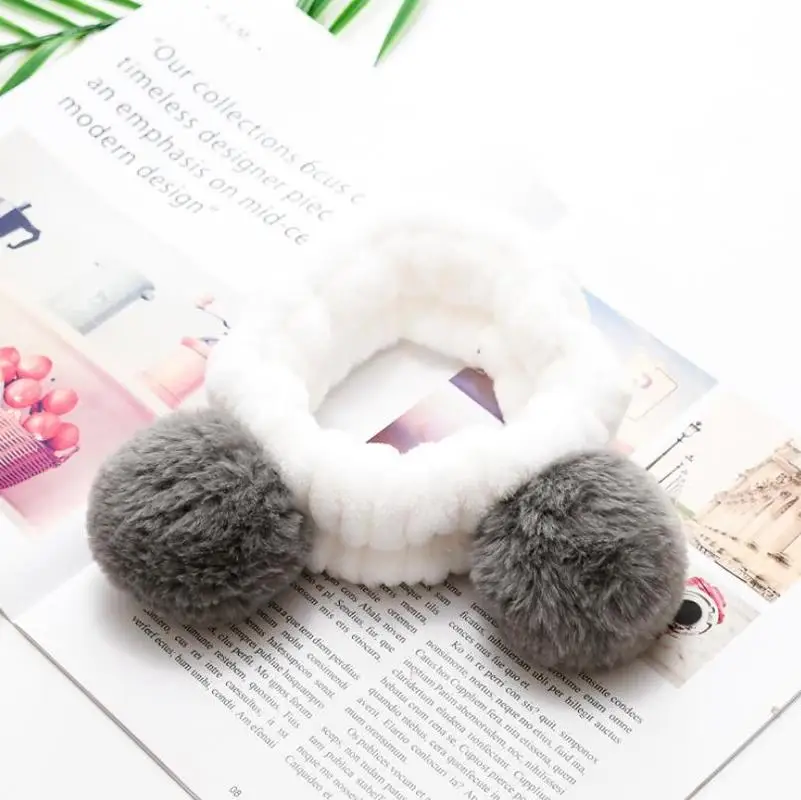 Helisopus эластичная мягкая флисовая повязка на голову с ушками милой панды для