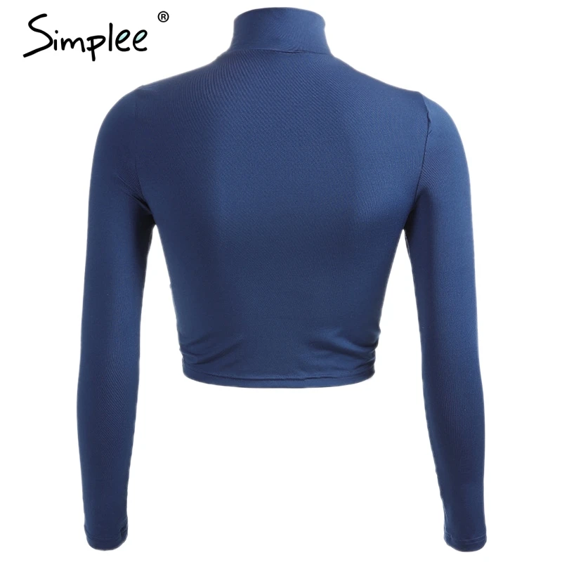 Женская рубашка Simplee с длинными рукавами привлекательный укороченный топ на