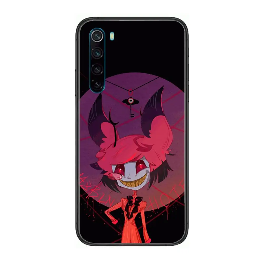 

Hazbin Hotels style cartoon Phone Case For XiaoMi Redmi Note 9S 8 7 6 5 A Pro T Y1 Anime Black Cover Silicone Back Pretty