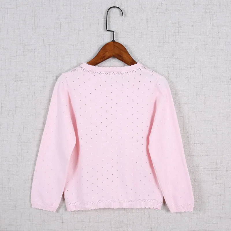 Однобортный Кардиган для девочек свитер весенняя куртка желтая розовая верхняя