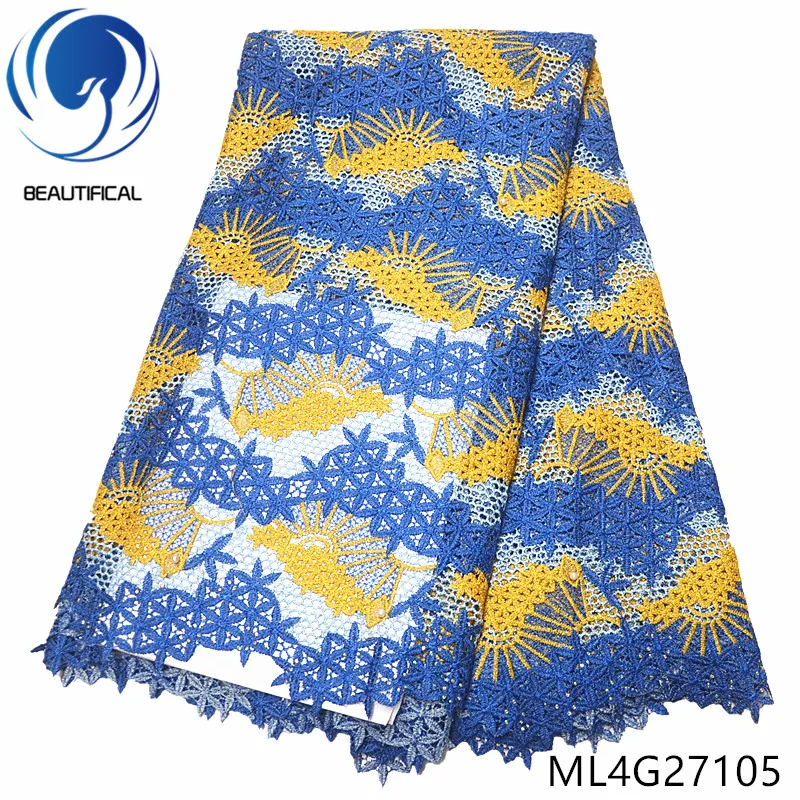 Красивая нигерийская кружевная ткань Лидер продаж химическая вышивка гипюр