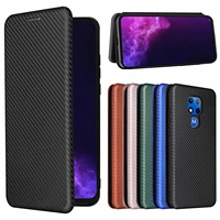 flip stand leather wallet phone case for motorola g power 2021 g play 2021 card slot ultra slim carbon fiber cover
