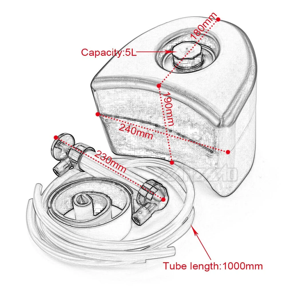Емкость для мотоцикла 5 л 120 140 км внешний топливный бак масляный Piaggio Vespa GTS 125 250 300