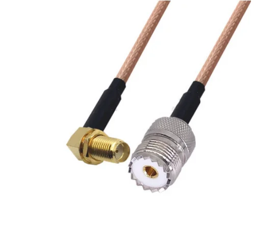 

Гнездовой разъем SMA под прямым углом к UHF PL259, Гнездовой Разъем Pigtail Jumper RG316, кабель 50 Ом