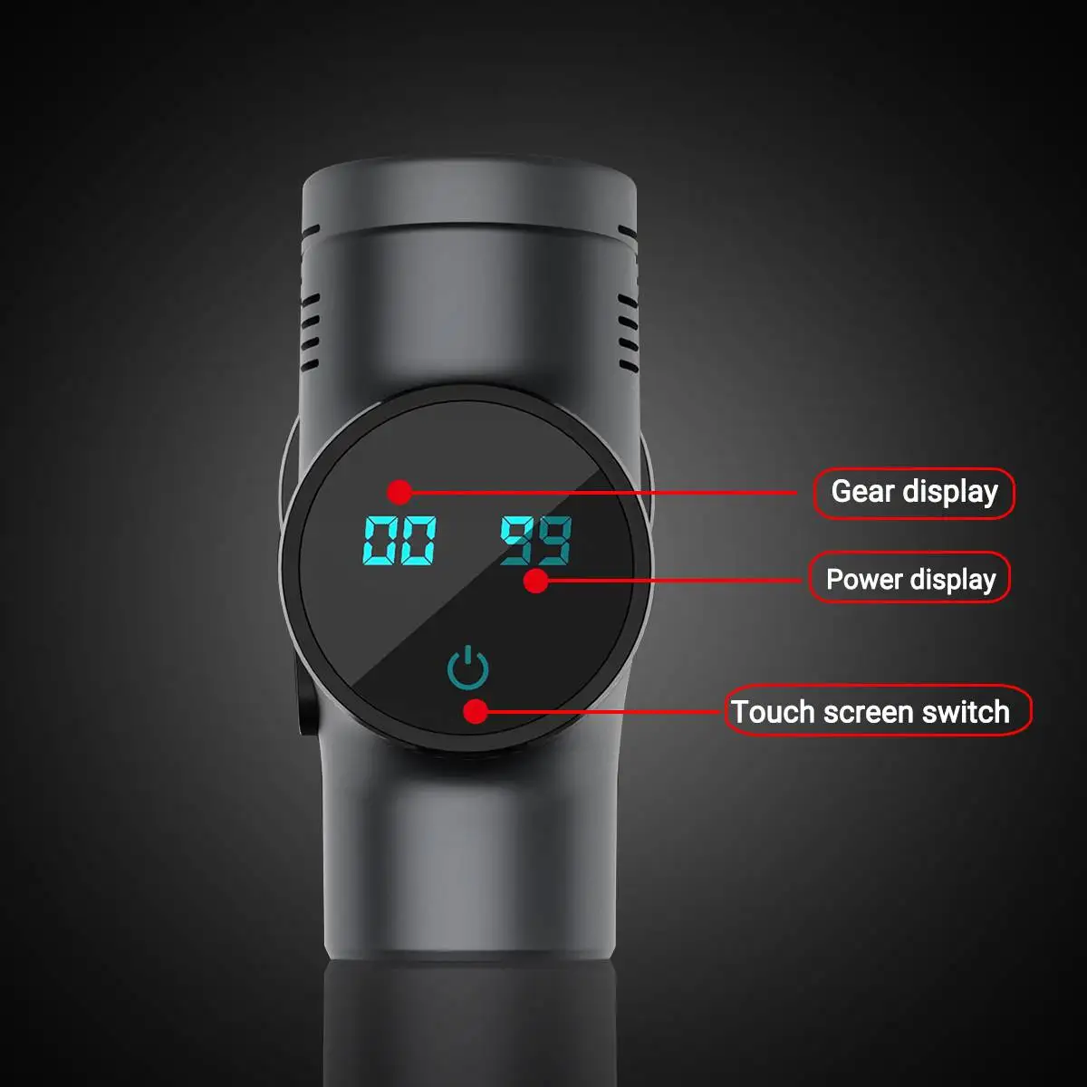 Массажный пистолет для глубоких тканей ударный Массажер мышц с сенсорным