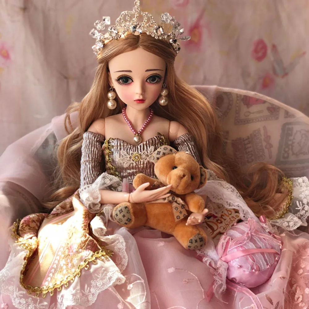 

60 см BJD китайская шарнирная кукла с макияжем с кукольным платьем и аксессуарами 6.8.3