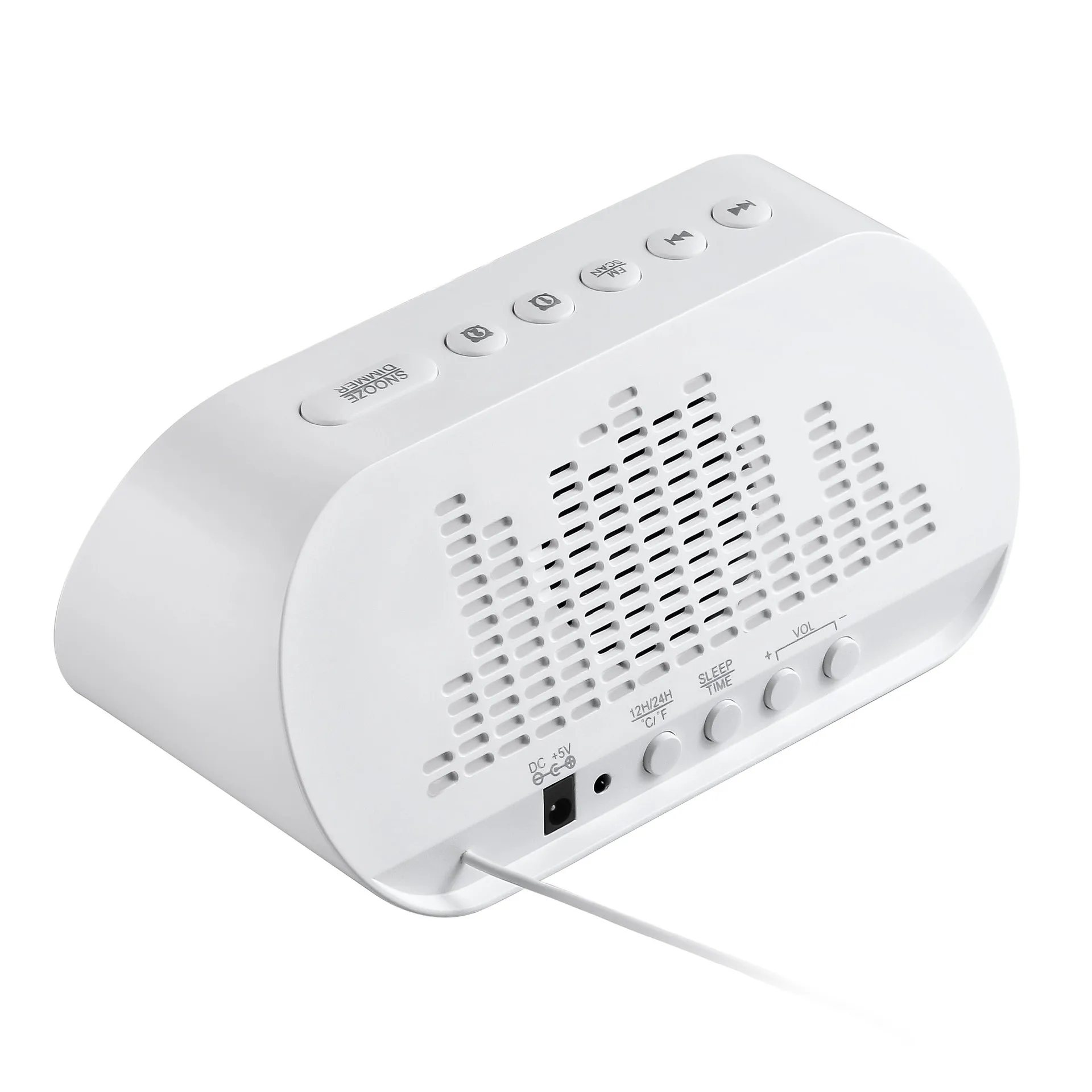 Будильник Радио Fm с таймером сна два Usb-порта для зарядки цифровой дисплей