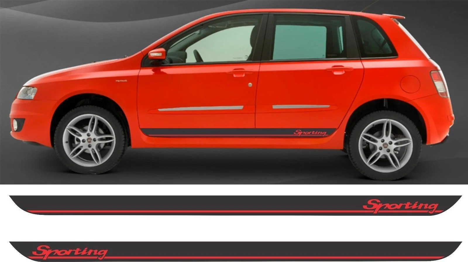 

Наклейки на боковые полосы Fiat Stilo, 1 набор/2 шт.