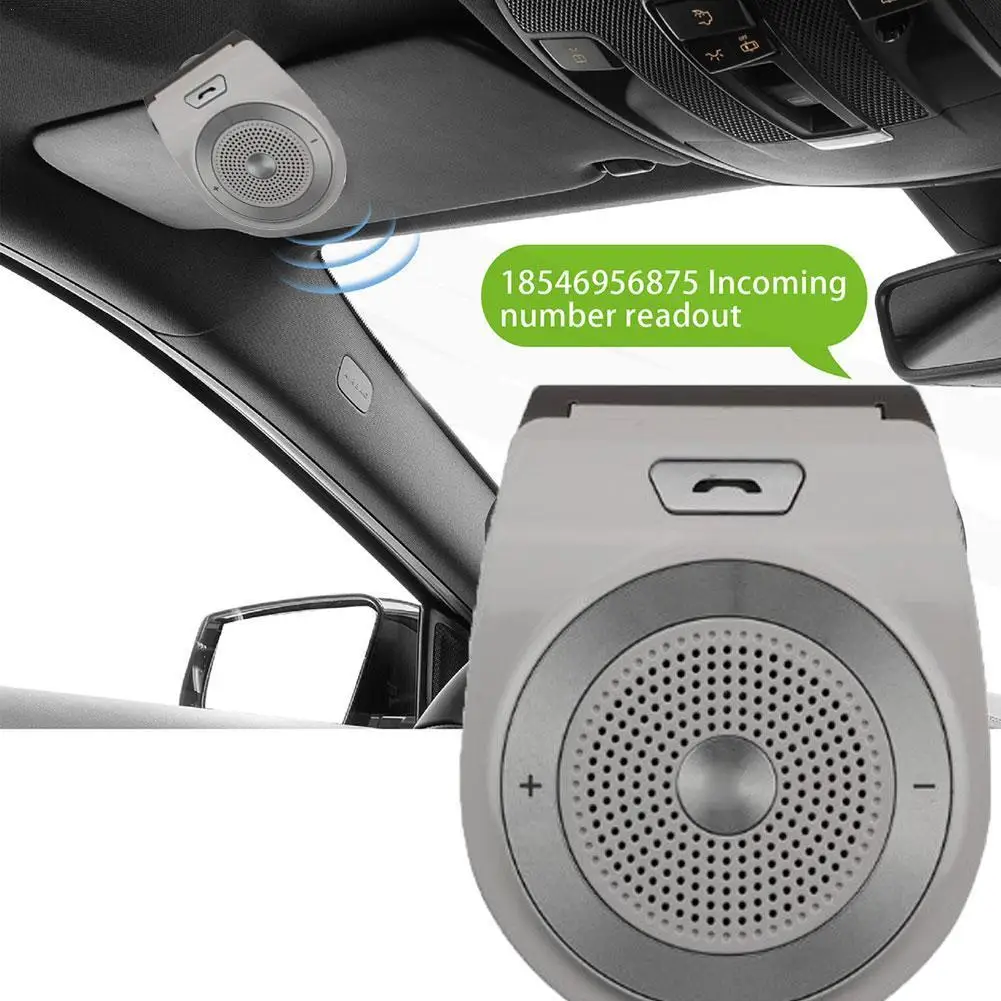 

Беспроводной автомобильный динамик Bluetooth-совместимый автомобильный комплект громкой связи солнцезащитный козырек беспроводной динамик м...