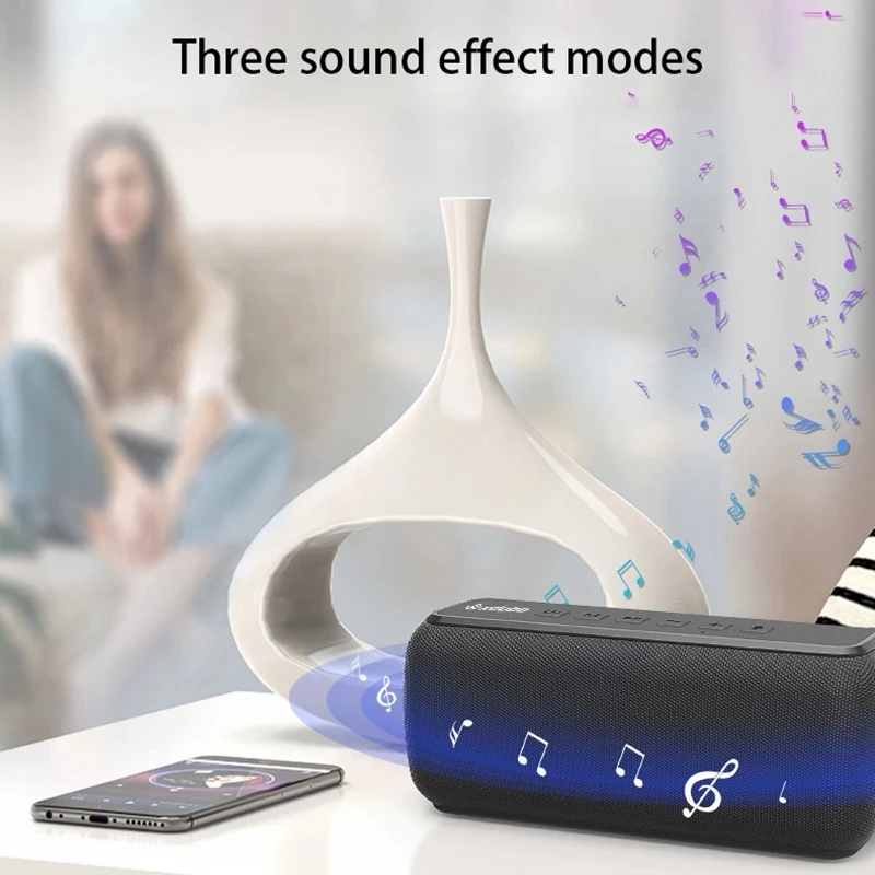 

Speaker Super Bass Column Full Range Stereo Boombox Big Power Portable Subwoofer IPx5 Waterproof Soundbar