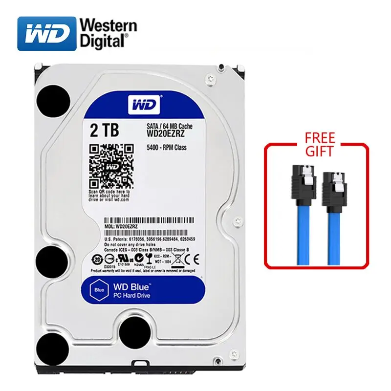Внутренний жесткий диск WD BLUE brand 2 ТБ 3 5 дюйма 7200 об/мин 64 Мб кэш-памяти SATA3 HDD 6