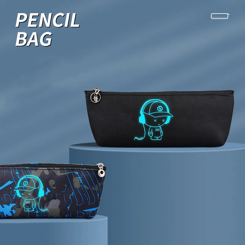 Крутой мальчик светящийся тканевый чехол для карандашей милый женский хранения