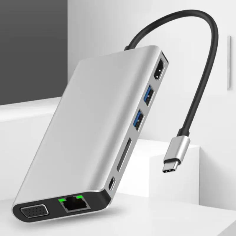 Быстрая Доставка USB C на Hdmi VGA Ethernet адаптер Тип-c многофункциональный концентратор