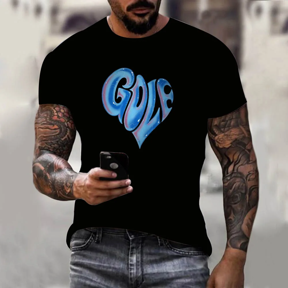 

Harajuku Blue Heart Golf Wang logo Rapper Hip Hop Flower Le Fleur Tyler Creator T-shirt Cotton Men T shirt New TEE TSHIRT Unisex