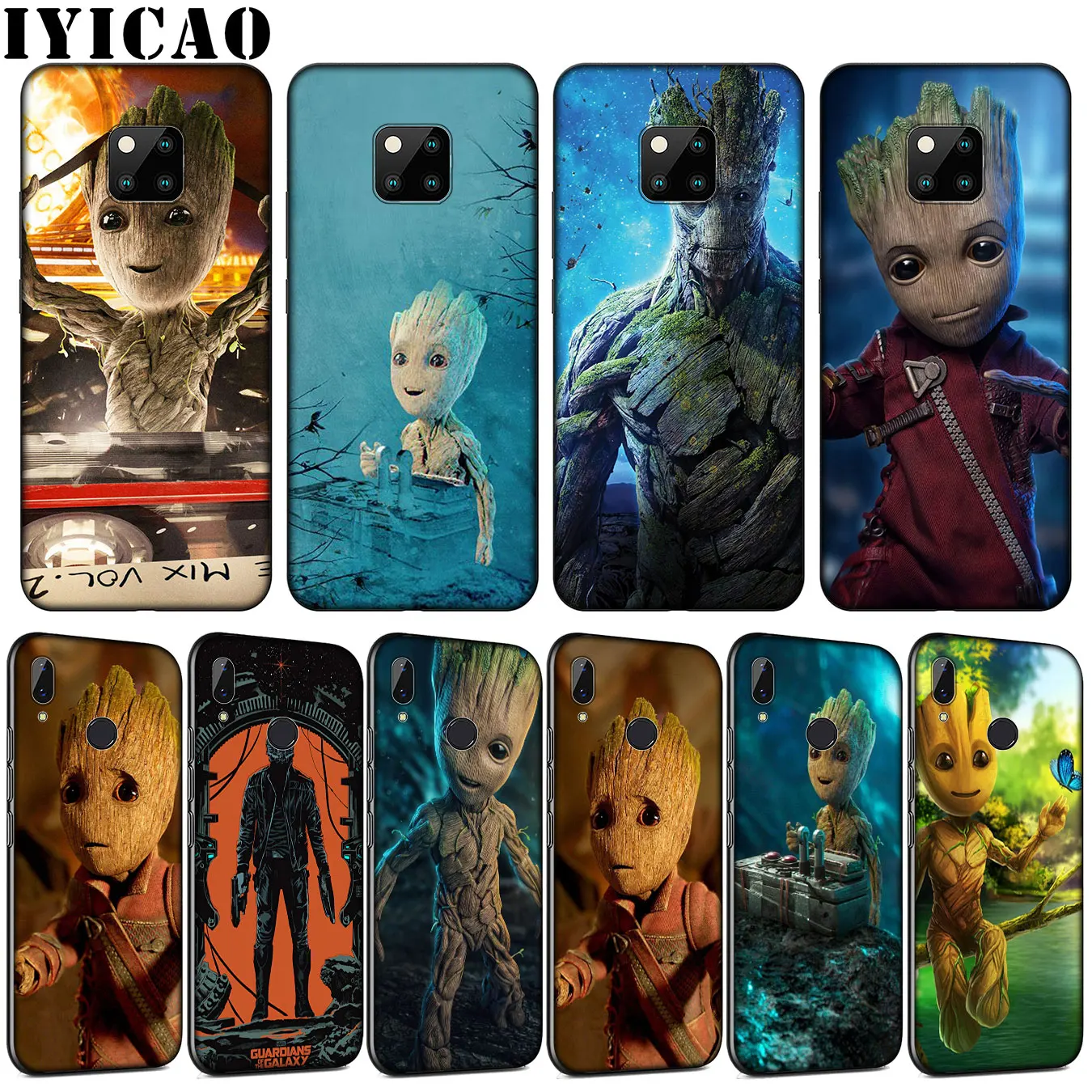 Мягкий силиконовый чехол IYICAO стражи Галактики для телефона Huawei Mate 30 20 10 Pro черный