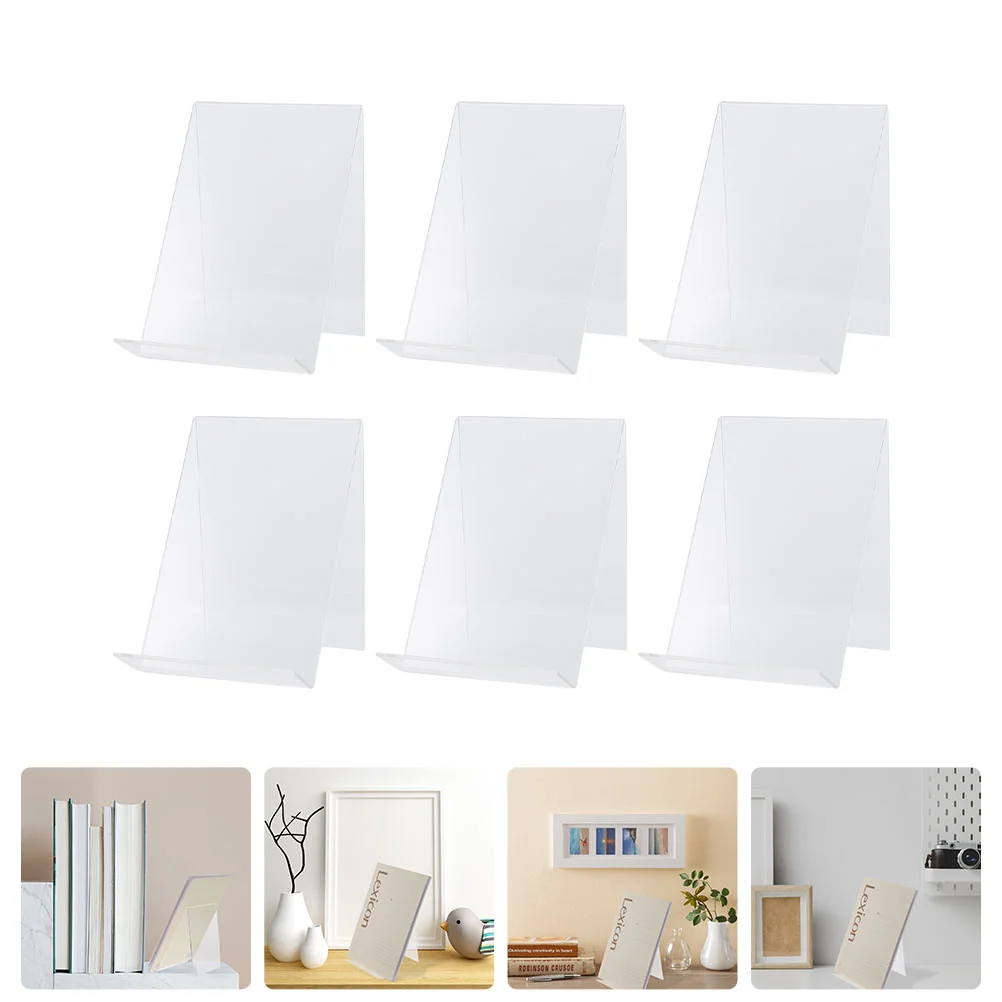 

6 шт. универсальные настольные держатели, прозрачные книжные стойки, витрины