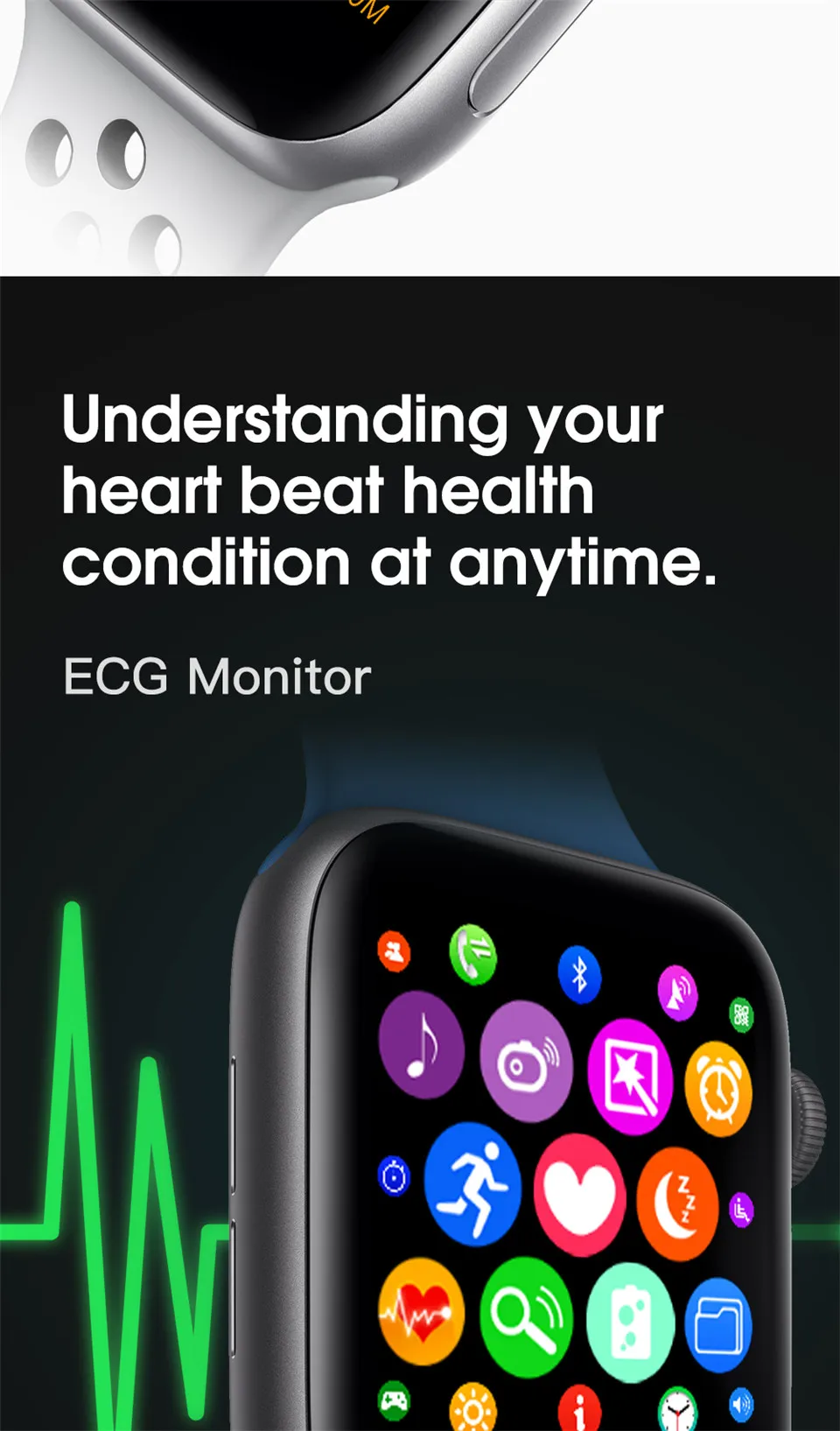 Умные часы Bluetooth Smart Watch Series 4 с пульсометром кровяное давление наручные часы для iOS Android samsung
