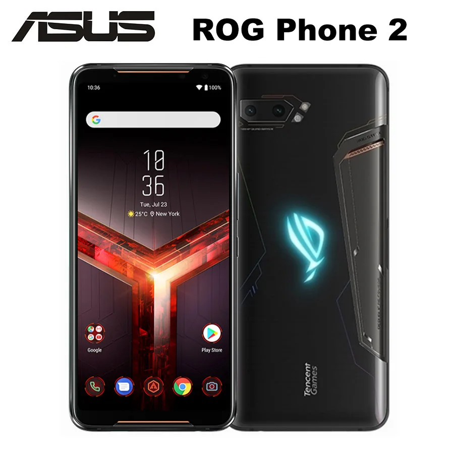 Asus ROG телефон 2 6 59 &quot8 ГБ ОЗУ 128 Гб ПЗУ игровой Snapdragon 855 + NFC II ZS660KL 6000 мАч LTE мобильный