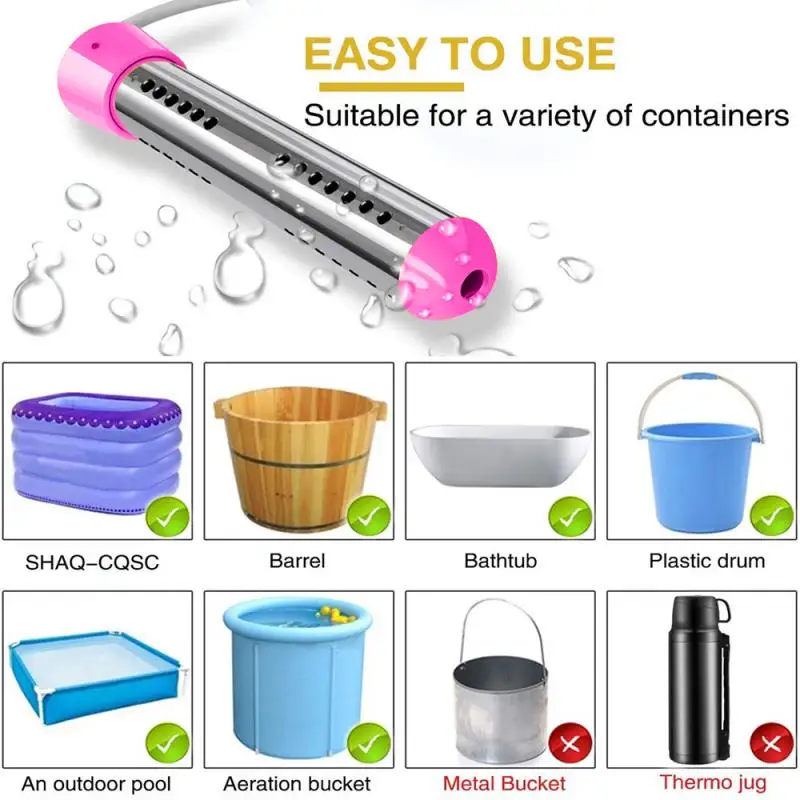 Высокомощная ванна с электрическим нагревательным стержнем для горячей воды