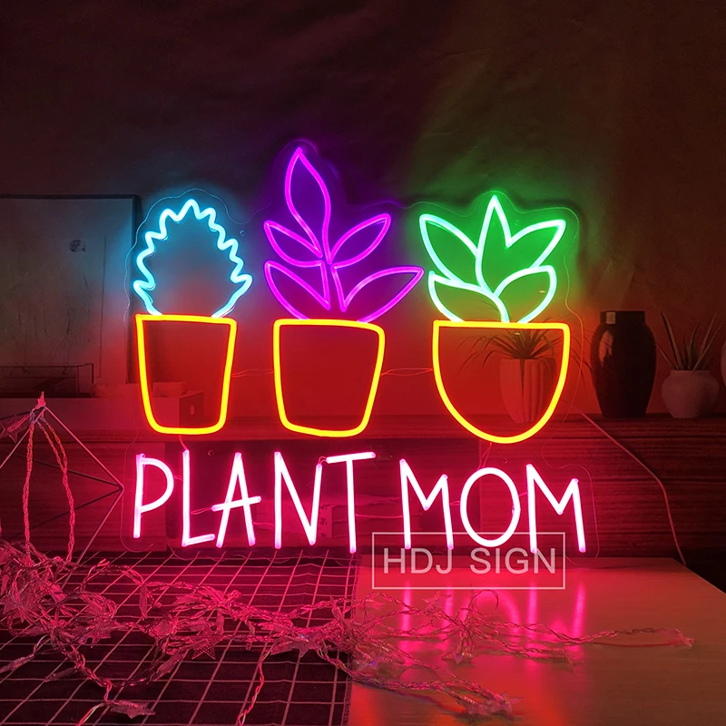 Plant Custom Neon Sign LED Art Wall Decor For Children's Room Store Club Christmas Halloween Party Neon Light