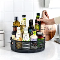 360 rotating round spice storage rack tray turntable kitchen jar holder storage box multifunction container organizer for home