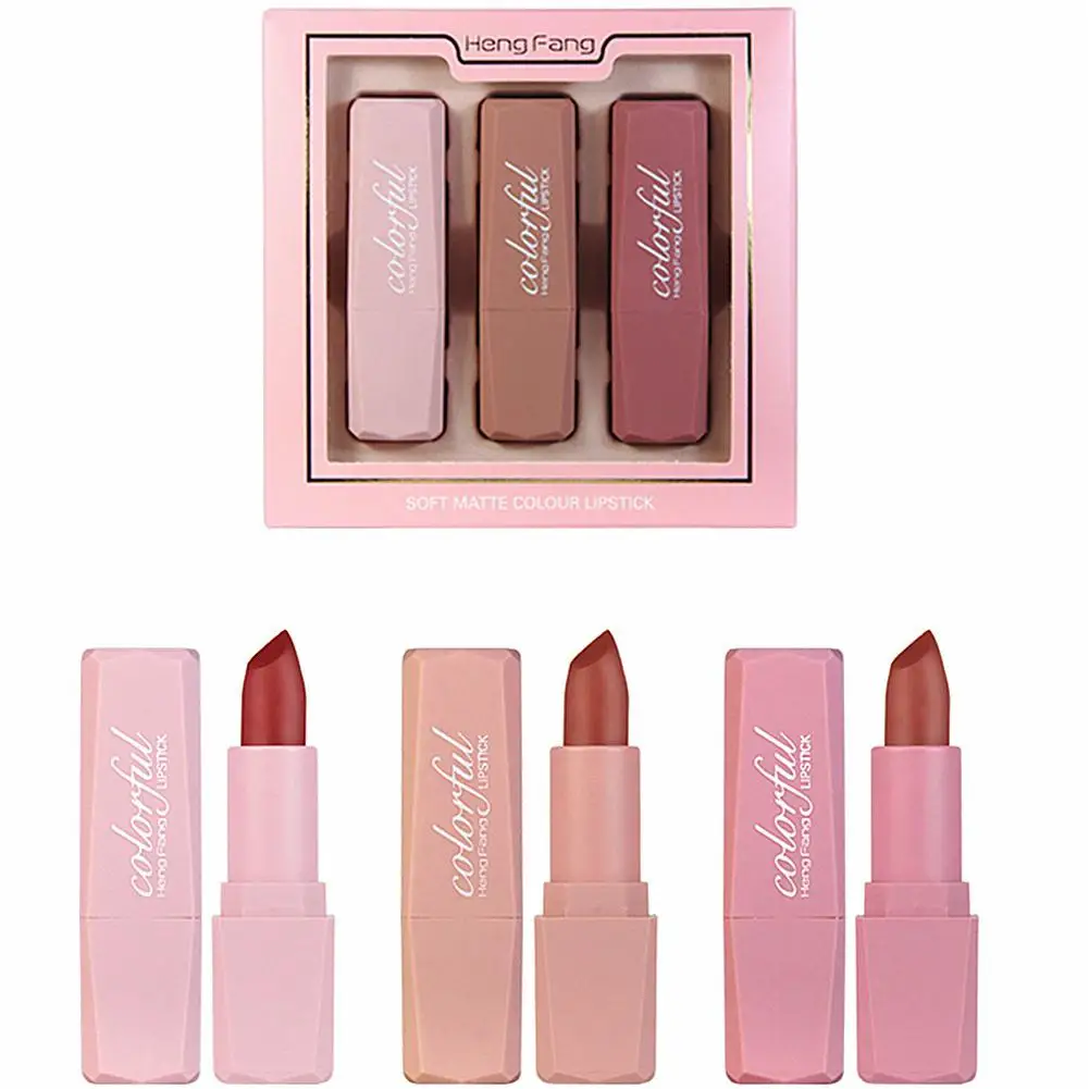 

BellyLady 3 PCS Moisturizing Velvet Lipstick Set Box Long Lasting Matte Lipstick