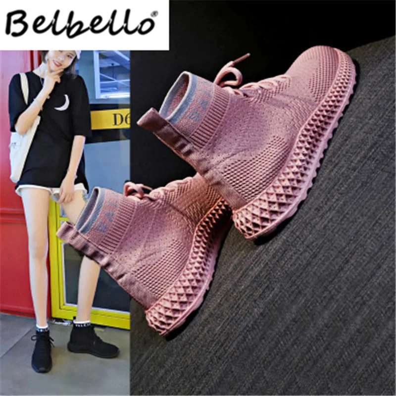 Belbello/осень 2019 г. Новая версия носков Женская дышащая тканая обувь FZ 6619|Женские