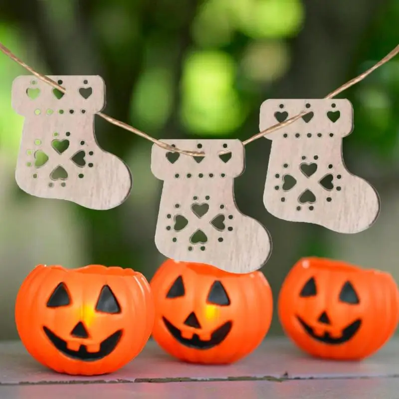 15pcs Wooden Christmas Hollowed-out Pendant Originality Elk Snowflake Love Scene Props Charms Drop Decoration Room Ornament | Дом и сад