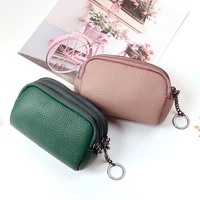 comfortable soft genuine top layer cow leather 3 smooth zipper main bags versatile lady key ring coin purse fashion handbag