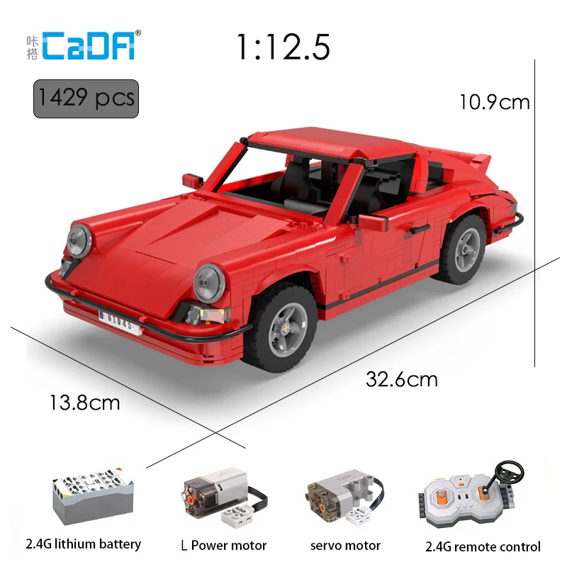 

New Cada Technical city Retro 911RS Sports Car Building Blocks Model MOC Classic Brick Car Master Series Toy Gifts for Children