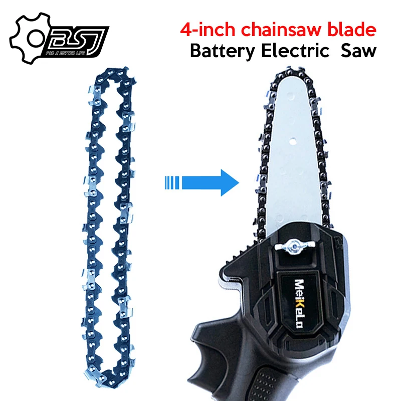 

4 Inch Mini Steel Chainsaw Chain Electric Pruning Saw Accessory Garden Tool Replacement
