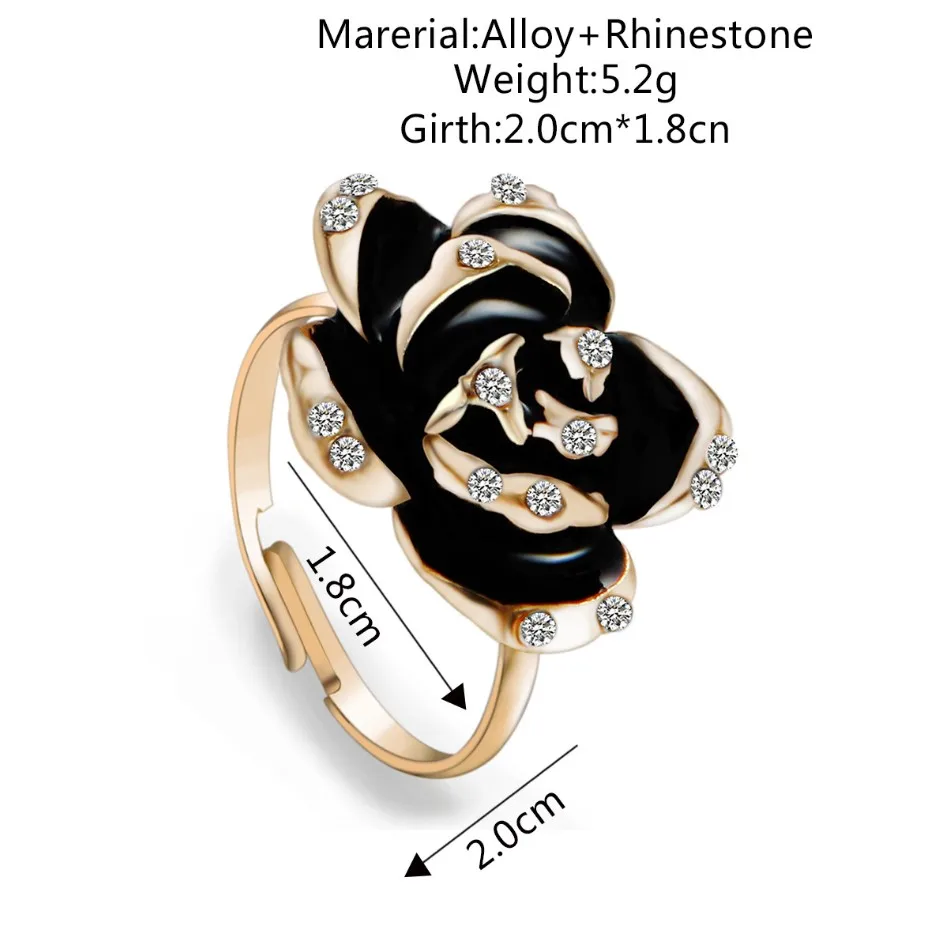 Горячая Мода Регулируемые кольца золотого цвета желаемый цветок листья и ветки