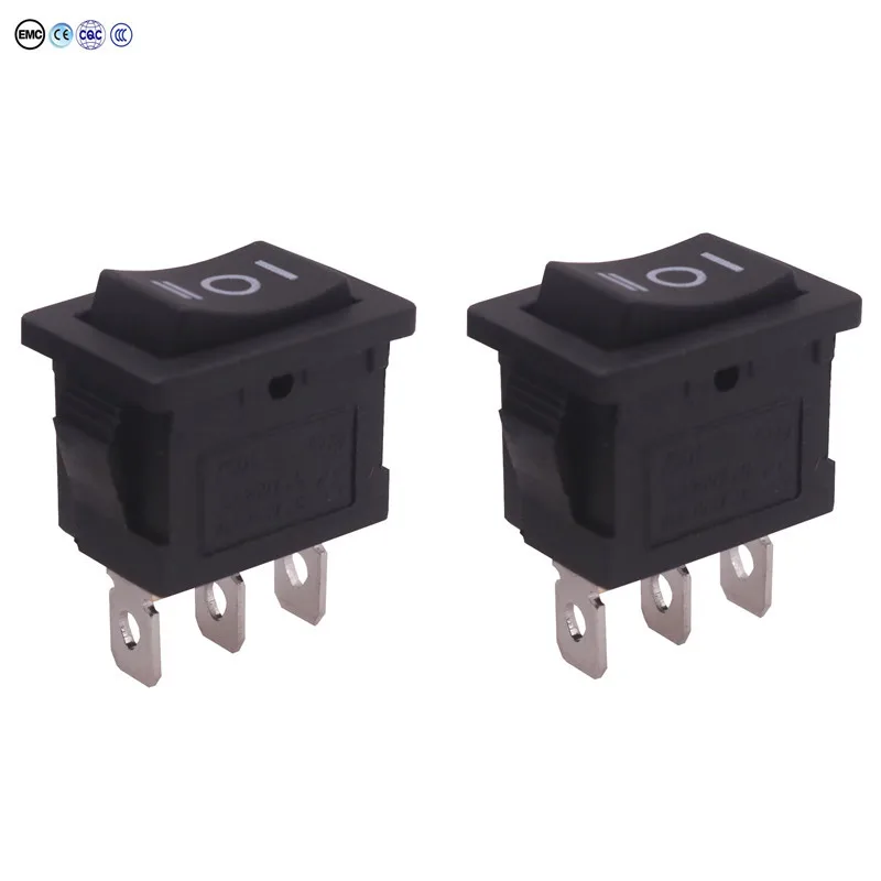50 шт. 3Pin Switch20* 15*25 мм третий шестеренный черный кулисный переключатель 3 вилки переключатель 6A 250V 10A 125V AC электрические аксессуары переключатель