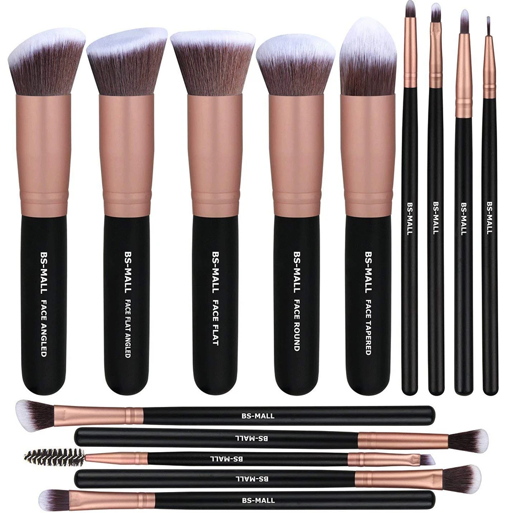 

14PCS Makeup Brushes Set Synthetic Kabuki Makeup Brush Cosmetics Foundation Blending Blush Eyeliner Face Powder Creams Liquids