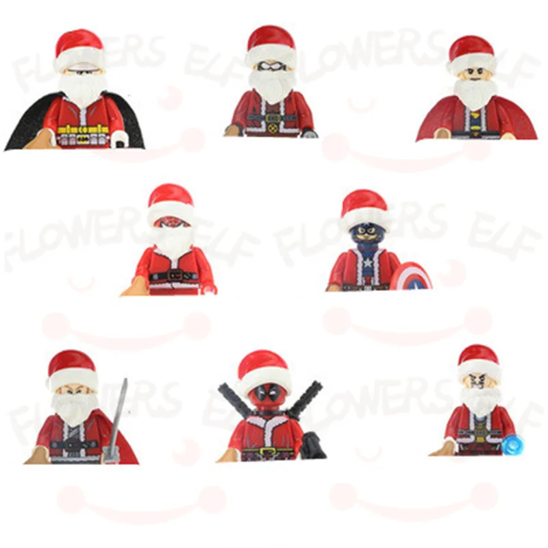 

Рождественская серия, Феникс, Женская команда красоты, снеговик, детский стальной сборный конструктор, минифигурка, сумка, Дед Мороз, старик...