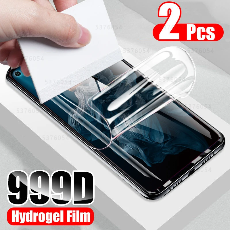 

2Pcs Full cover screen protector for huawei honor 20 Pro 30 10 9 lite hydrogel film p smart 2018 2019 p30 p40 lite y6 y7 y9 pro