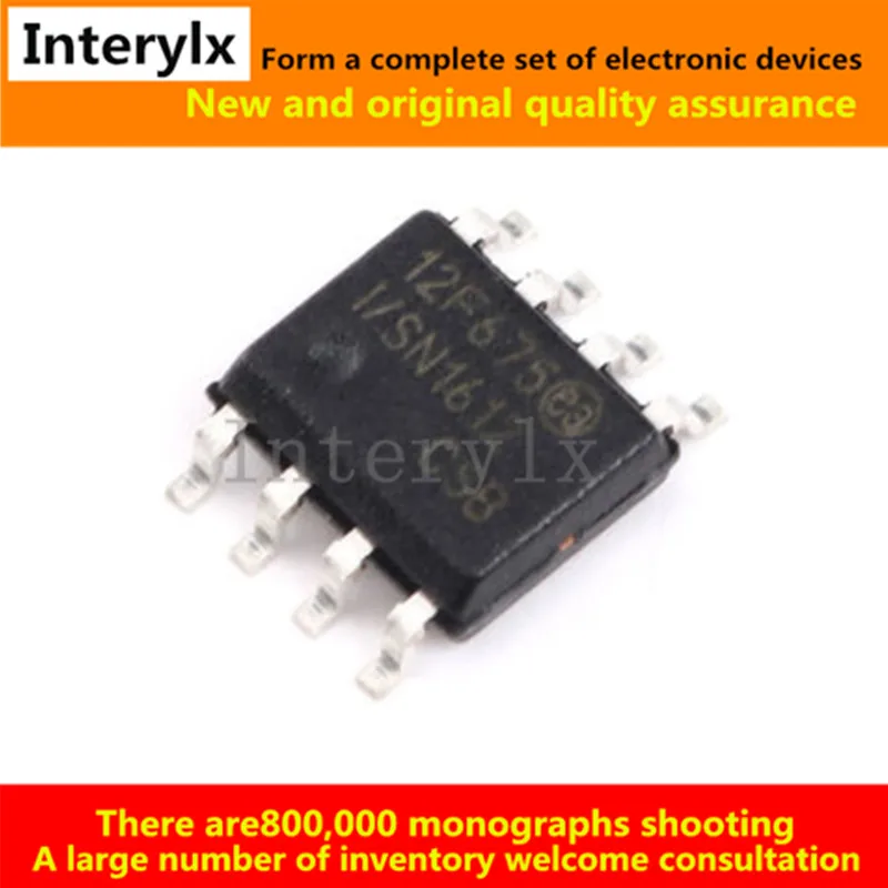 20 шт./лот PIC12F675-I/SN PIC12F675 12F675 IC MCU 8BIT 1.75KB FLASH 8soic | Электронные компоненты и