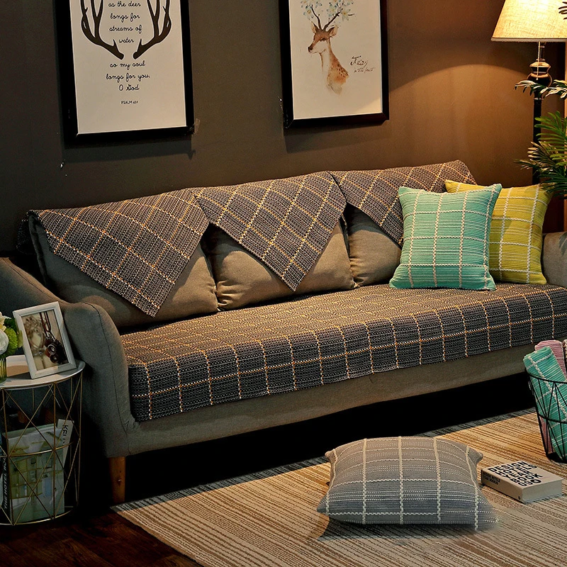 Новый чехол для дивана гостиной ткань хлопковая Подушка простая современная