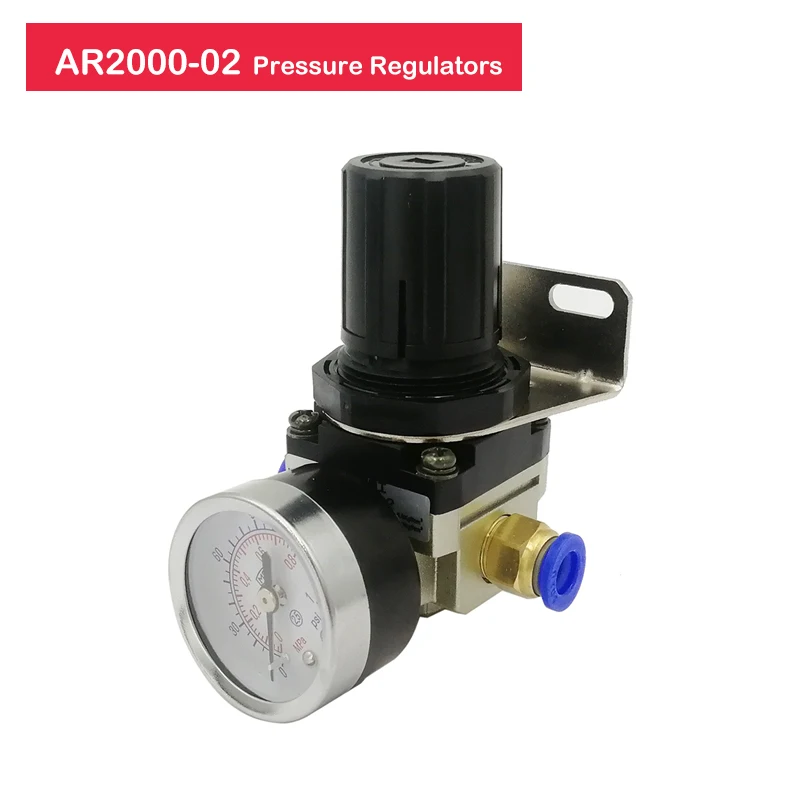 

Free shipping AR2000-02 pressure regulator G1/4'' Pneumatic air treatment units Pressure Regulating Valve