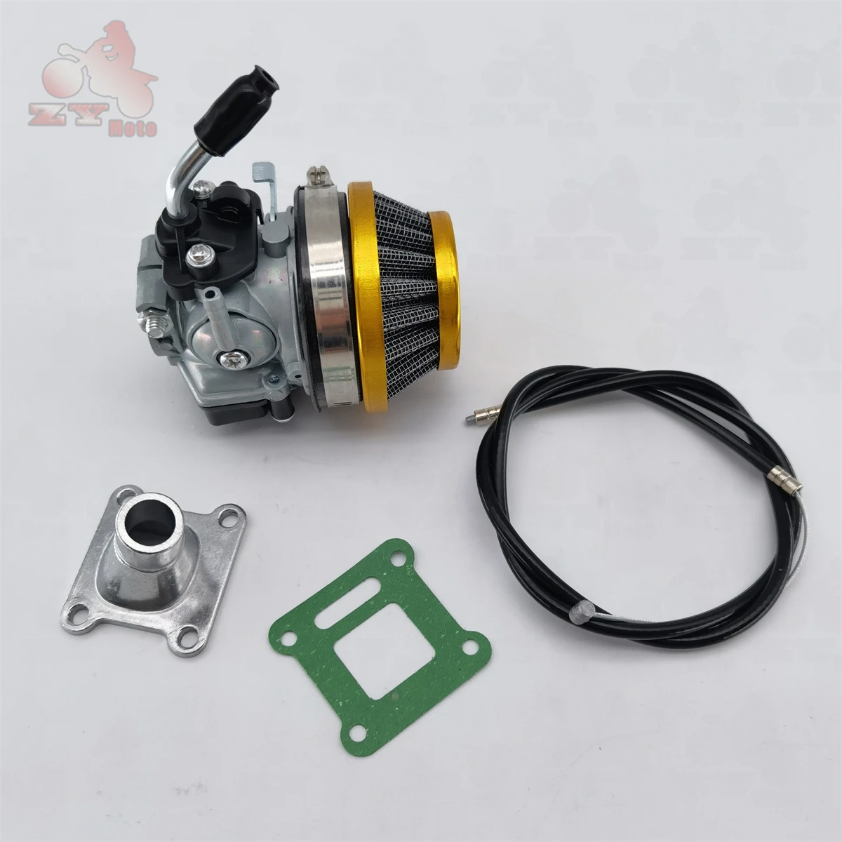 

Цветной двухтактный карбюратор для двигателя с воздушным фильтром для велосипеда с электроприводом 49cc 50cc 60cc 66cc 80cc