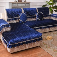 luxury italian velvet living room sofa cushion high end all inclusive non slip plush sofa seat backrest cotton towel shroud