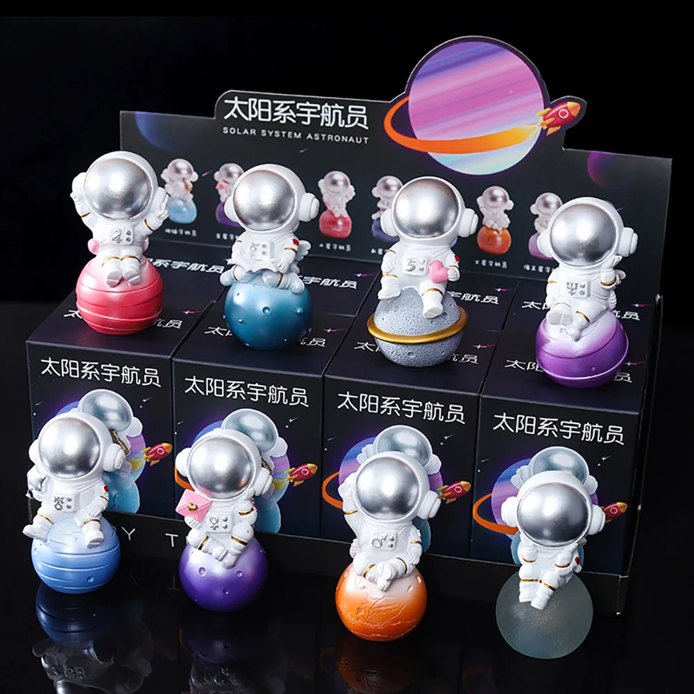 Астронавт на солнечной системе статуэтка загадочная коробка детские игрушки