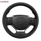 Сделай сам черного цвета из натуральной кожи и замши чехол рулевого колеса автомобиля для Lexus IS250 2014 2015 IS300 IS350 IS F-Sport IS200t 2016 2017
