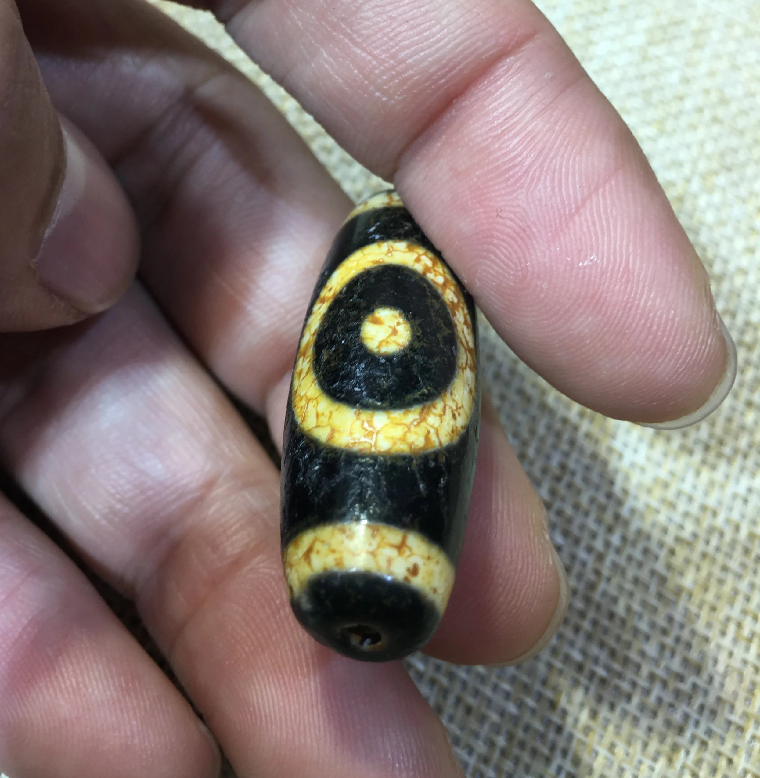 Rare Magic Tibetan Old Agate DRAGON VEIN Heaven&ampearth Totem dZi Bead | Украшения и аксессуары